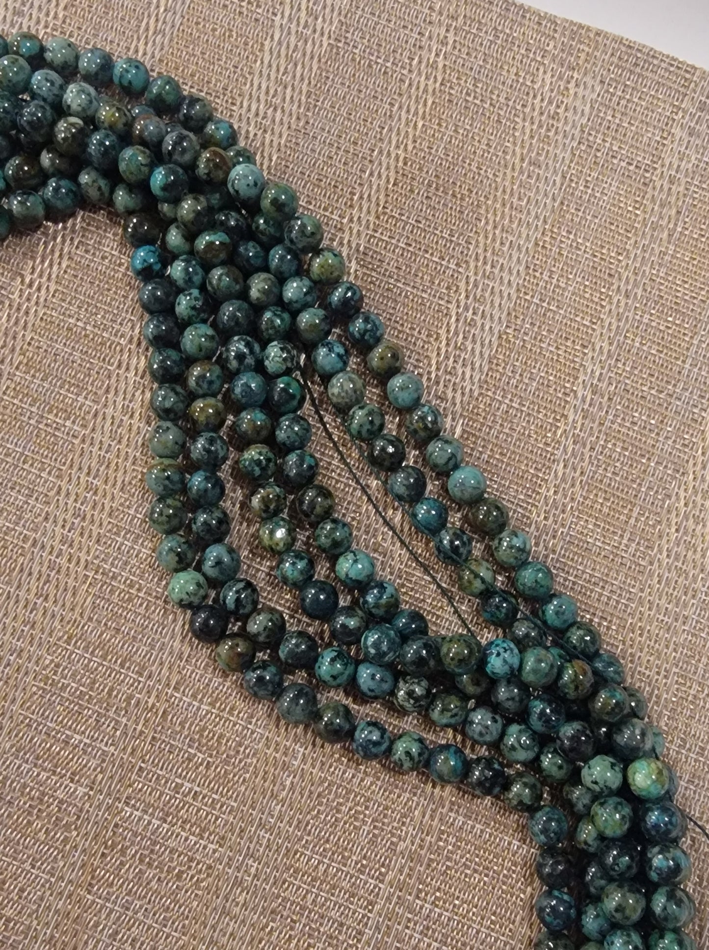 African Turquoise Gemstone Beads - 10mm