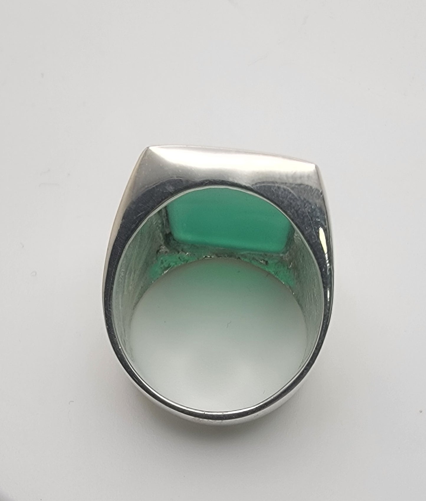 Green Chalcedony Sterling SIlver Ring
