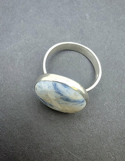 Sterling Silver Scheelite Statement Ring (Size 10)
