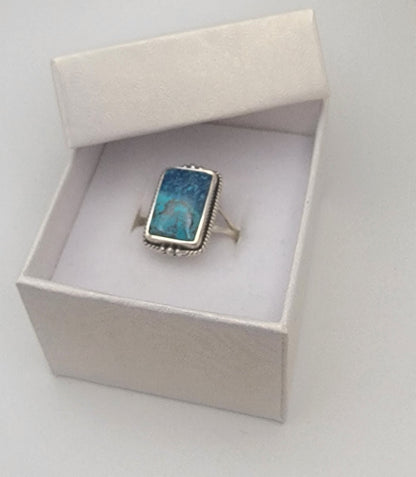 Shatuckite and 925 Sterling Silver Statement Ring Size 6