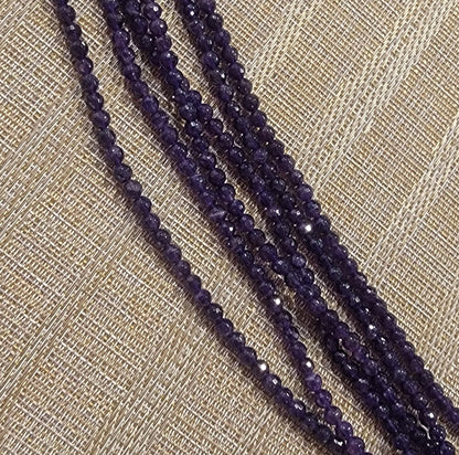 Amethyst Faceted 6mm Gemstone Beads