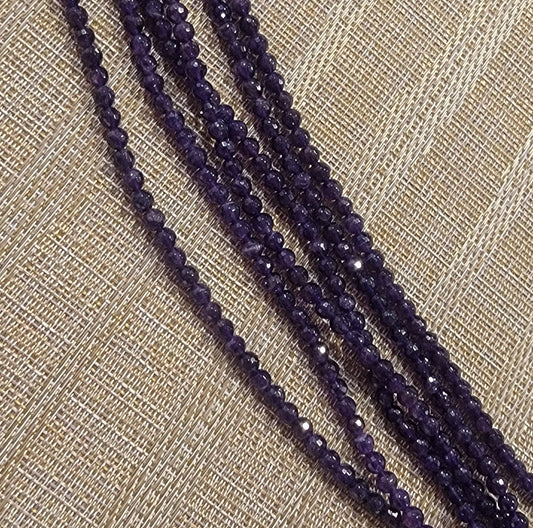 Amethyst Faceted 6mm Gemstone Beads