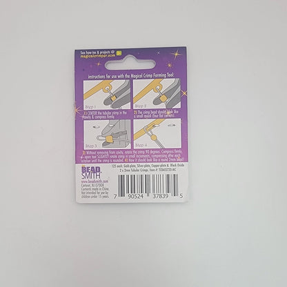 Bead Smith product packaging with purple background and text on a gray background