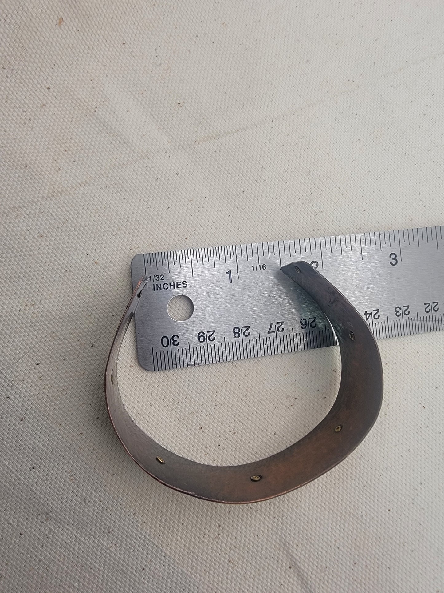 Textured Copper Cuff Bracelet with Brass Rivets – Handmade Hammered Metal Bracelet, Rustic Boho Unisex Jewelry