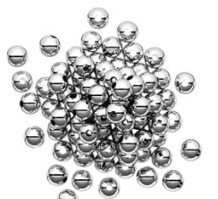 Bead, sterling silver, 4mm seamless round. Sold per pkg of 100.