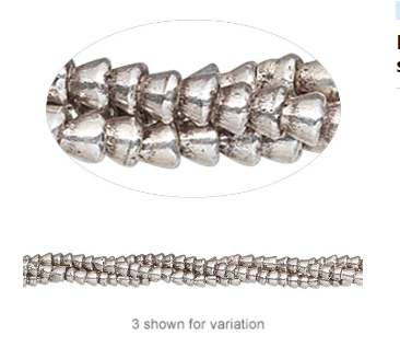 Bead, Hill Tribes, antiqued sterling silver, 2mm cone. Sold per 8-inch strand, approximately 150 beads.