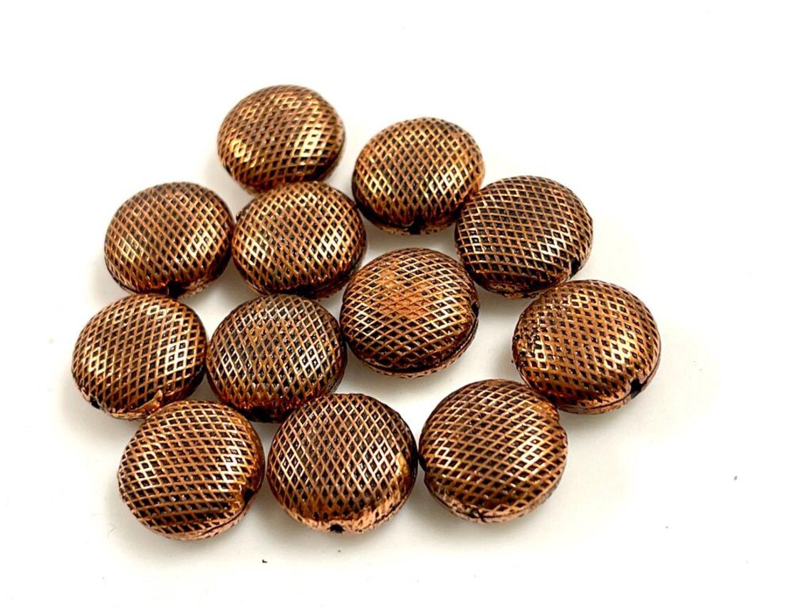 Copper Bali Beads, Solid Copper Beads, Copper Spacer Beads, Oxidized Copper Beads, Wholesale Copper Beads Strands Jewelry Making Findings