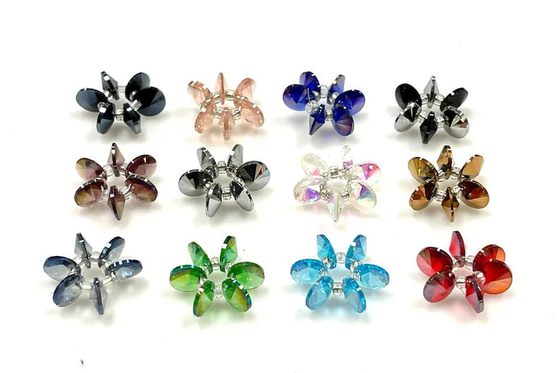 42 Pieces Lot Crystal Beads, 8mm Heishi Disc Shape Crystal Faceted Beads, Faceted Crystal Glass Beads, Finding Beads For Jewelry Making Color: Iridescent