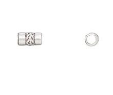 Bead, Hill Tribes, antiqued sterling silver, 6x4mm round tube. Sold per pkg of 10.