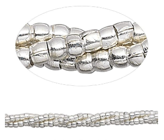 Bead, Hill Tribes, antiqued sterling silver, 2mm round. Sold per 8-inch strand, approximately 110 beads.