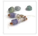 Bliss, Artist handmade Lampwork Glass Cone Beads for earrings